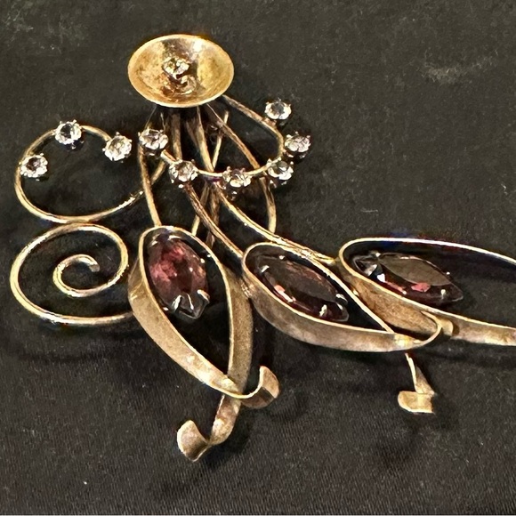 Large 1940s goldfilled brooch - Picture 1 of 7